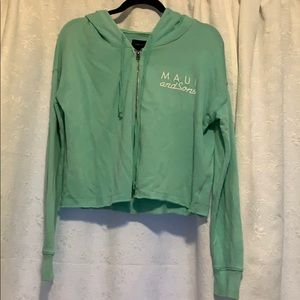 Cropped Zipper Hoodie